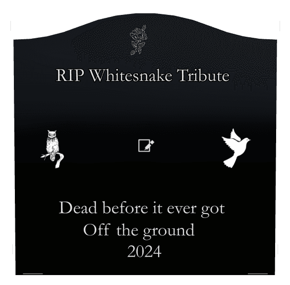 Serpentine Laser-Etched Black Granite Headstone – Bird Dove Headstone preview