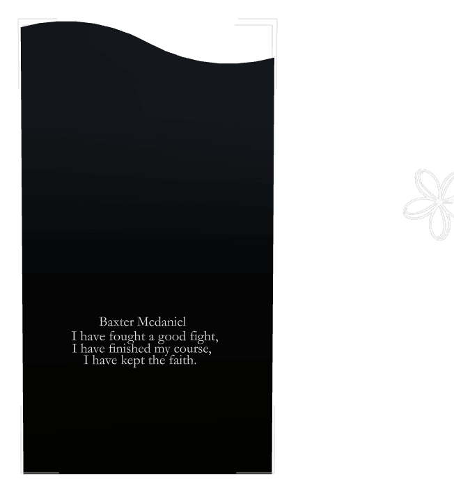 Left Wave Laser-Etched Black Granite Headstone – Kept The Faith Headstone preview