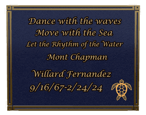 Rectangle Landscape Turtle memorial design preview