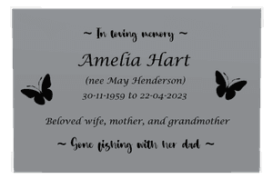 Stainless Steel Plaque - In Loving Memory 4 memorial design preview