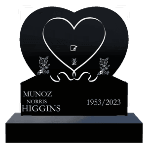 Headstone 27 Flower Heart memorial design preview
