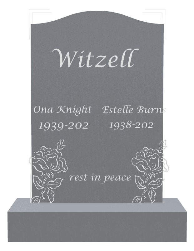 Serpentine Traditional Engraved Headstone – Rest in Peace preview