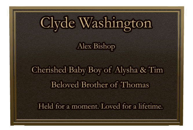 Rectangle (landscape) Bronze Plaque – Brother Memorial preview