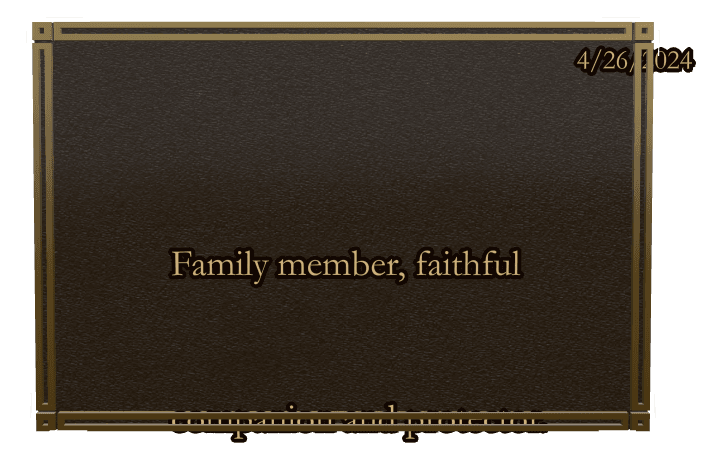 Rectangle (landscape) Bronze Plaque – dog preview
