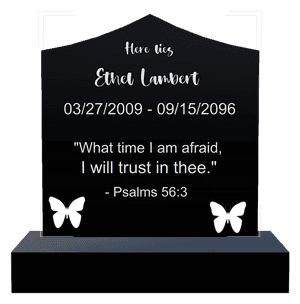 Curved Peak - Psalm memorial design preview