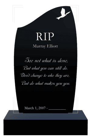 Headstone 40 - Birds memorial design preview