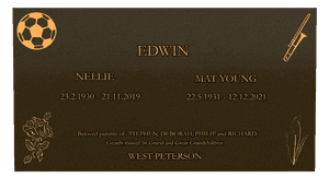 Rectangle Landscape Together Forever Plaque memorial design preview