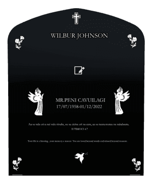 Headstone 36 - Loved Beyond Words memorial design preview