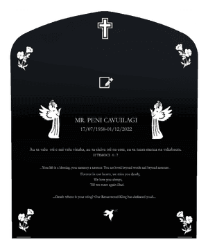 Headstone 36 - Your Memory a Treasure memorial design preview