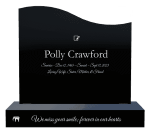 Left Wave - Loving Wife memorial design preview
