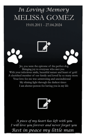 Rectangle Portrait Rest in Peace memorial design preview