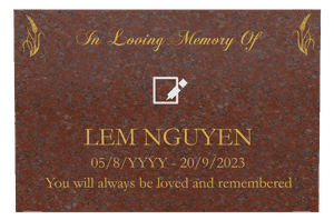 Rectangle Landscape in Loving Memory 53 memorial design preview