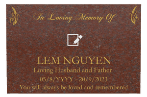 Rectangle Landscape Loving Husband 11 memorial design preview