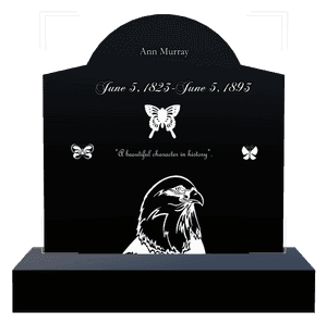 Curved Gable - Bird Butterflies memorial design preview