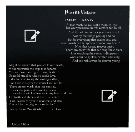 Rectangle (landscape) Laser-Etched Color Plaque – Memorial preview
