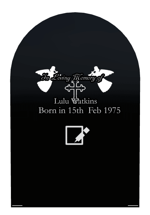 Half Round Laser-Etched Black Granite Headstone – In Loving Memory preview