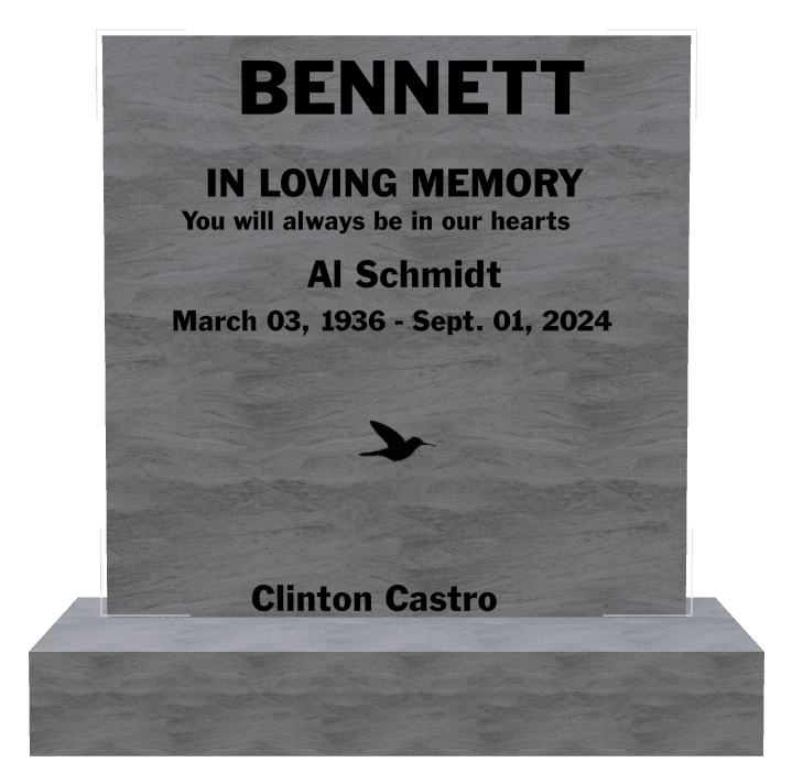 Square Traditional Engraved Headstone – In Loving Memory preview