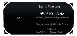 Square - Butterflies Headstone memorial design preview