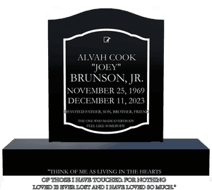 Serpentine - Devoted Father Headstone memorial design preview