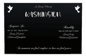 Square - Loving Husband Headstone memorial design preview