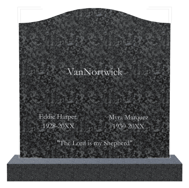 Serpentine Traditional Engraved Headstone – The Lord is my Shepherd preview