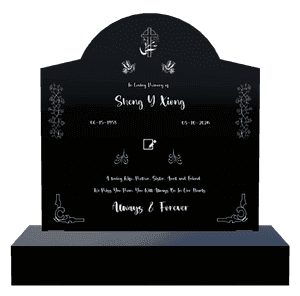 Curved Gable - Loving Wife memorial design preview