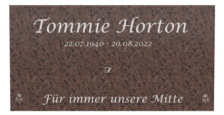 Square Traditional Engraved Headstone – Flower Flowers preview