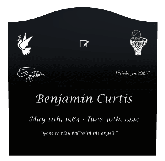 Serpentine Laser-Etched Black Granite Headstone – With The Angels preview
