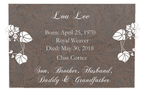 Rectangle Landscape Flower 5 memorial design preview