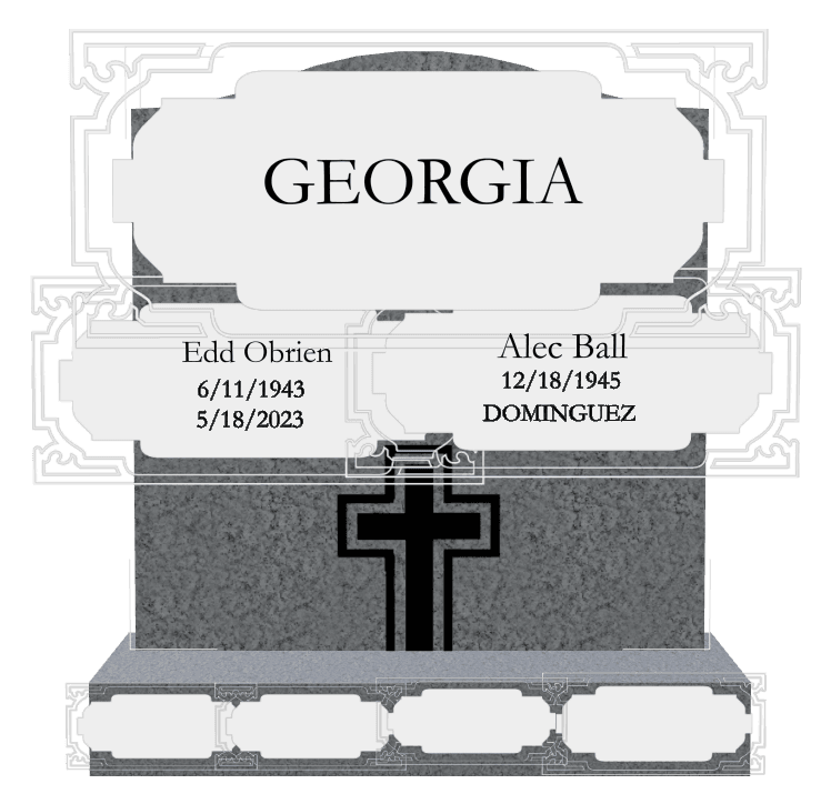 Serpentine Traditional Engraved Headstone – In Loving Memory preview