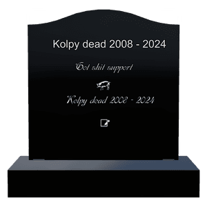 Serpentine - Bird Headstone memorial design preview
