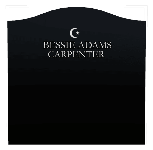 Serpentine Laser-Etched Black Granite Headstone – Star Headstone preview