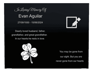 Rectangle Landscape in Loving Memory 70 memorial design preview