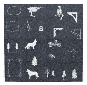 Square - Bird Dog Headstone memorial design preview