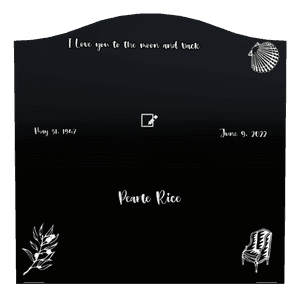 Serpentine - Fish Headstone memorial design preview