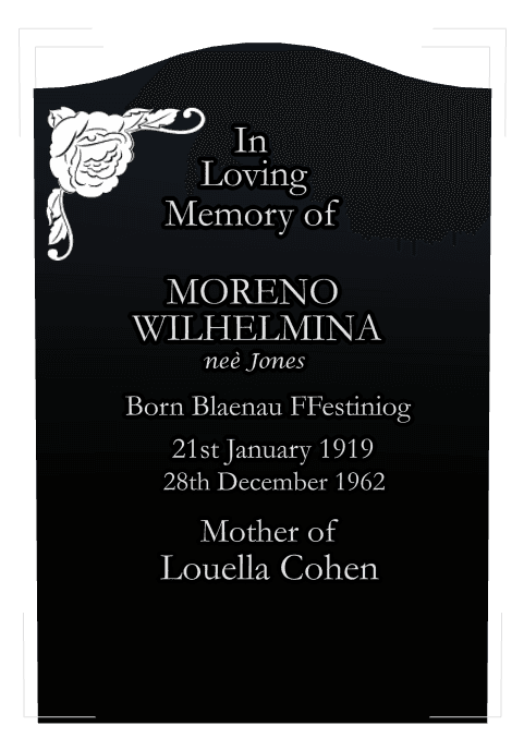 Serpentine Laser-Etched Black Granite Headstone – In Loving Memory preview