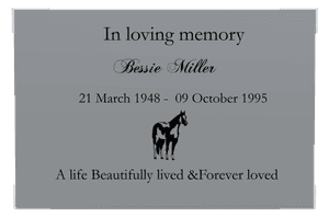 Rectangle Landscape Forever Loved Plaque memorial design preview