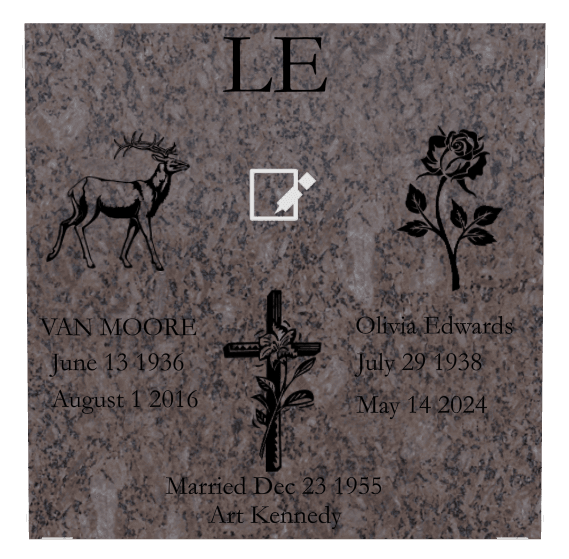 Rectangle (landscape) Traditional Engraved Plaque – bird, flower and flowers preview