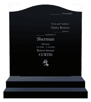 Curved Top - Peter memorial design preview