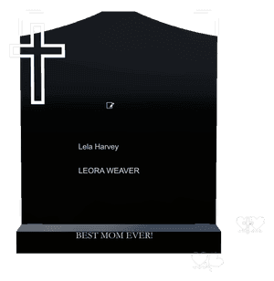 Cropped Peak - Cross Heart memorial design preview