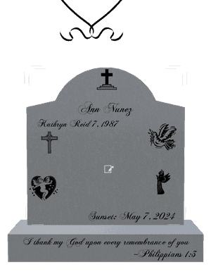 Curved Gable - Philippians 1 memorial design preview