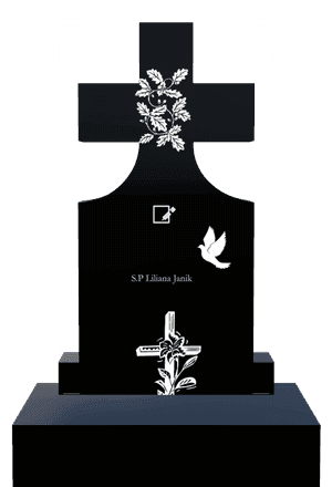 Headstone 25 - Birds Flower memorial design preview