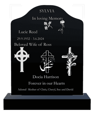 Headstone 21 - In Gods Care memorial design preview