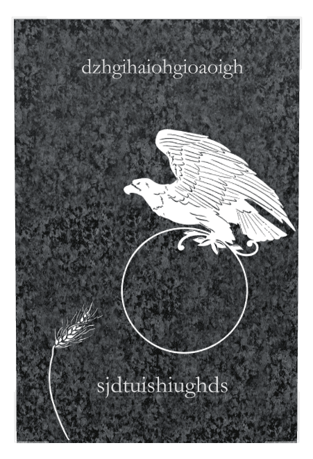 Rectangle (portrait) Traditional Engraved Plaque – bird and flower preview