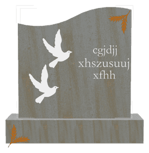 Right Wave - Dove Flower memorial design preview