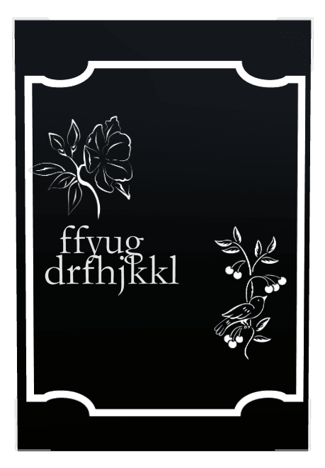 Rectangle (landscape) Laser-Etched Color Plaque – flower preview