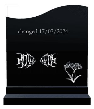 Right Wave - Fish Flower memorial design preview