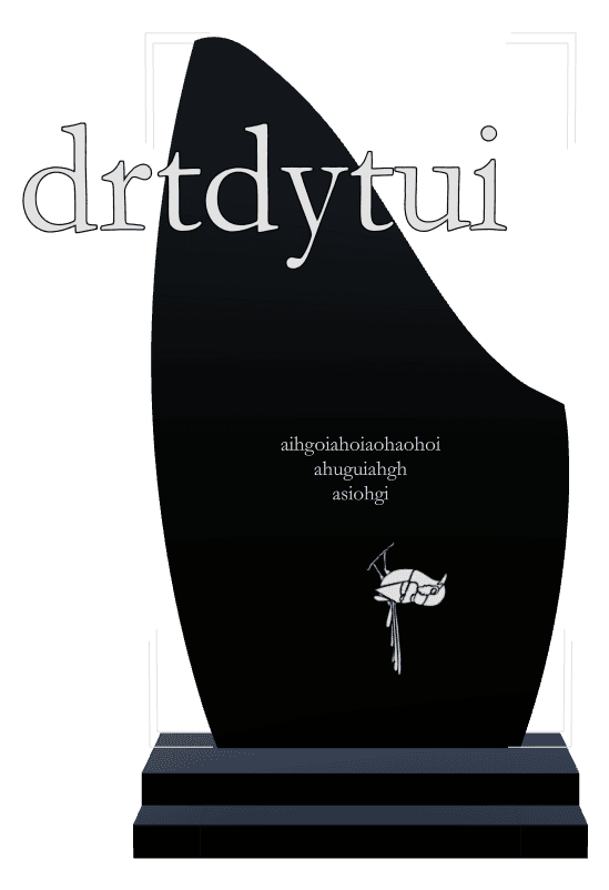 Serpentine Laser-Etched Black Granite Headstone – Owl preview