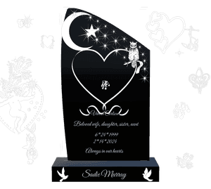 Headstone 8 - Always in Our Hearts memorial design preview