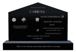 Husband Memorial memorial design preview